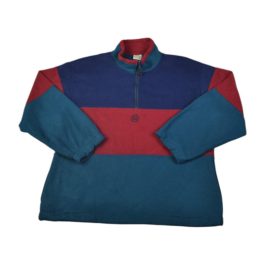 Vintage Fleece 1/4 Zip Block Colour Multi Large