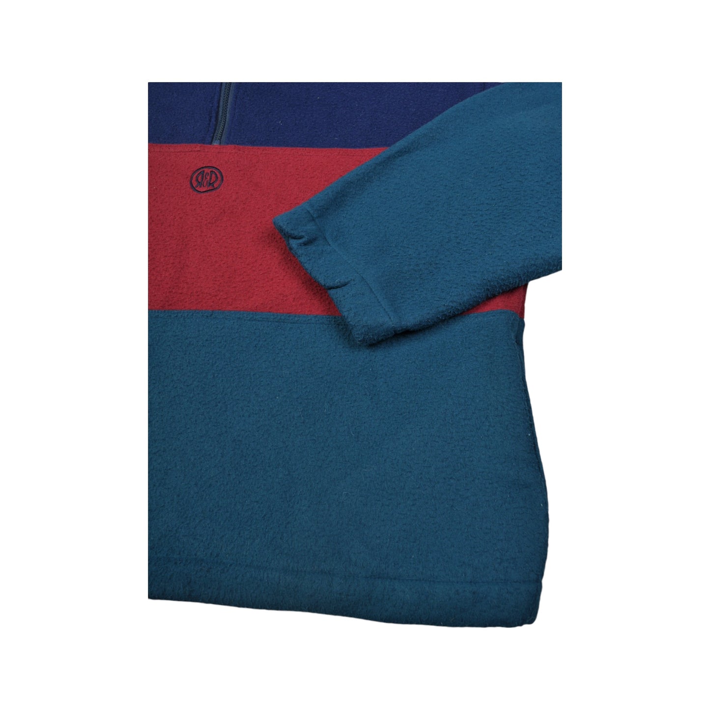 Vintage Fleece 1/4 Zip Block Colour Multi Large