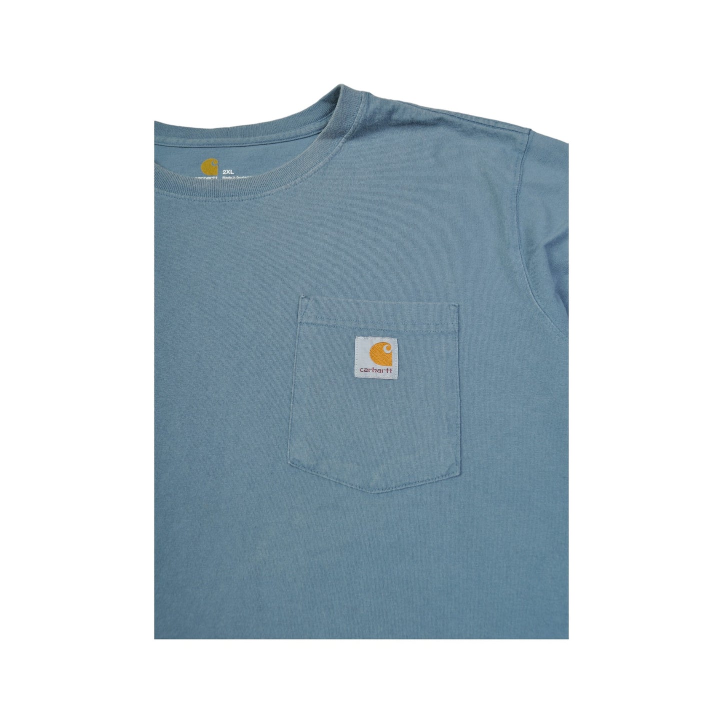 Vintage Carhartt T-Shirt Tasche Blau XXL