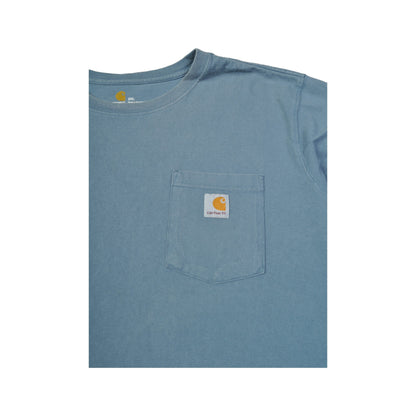 Vintage Carhartt T-Shirt Tasche Blau XXL