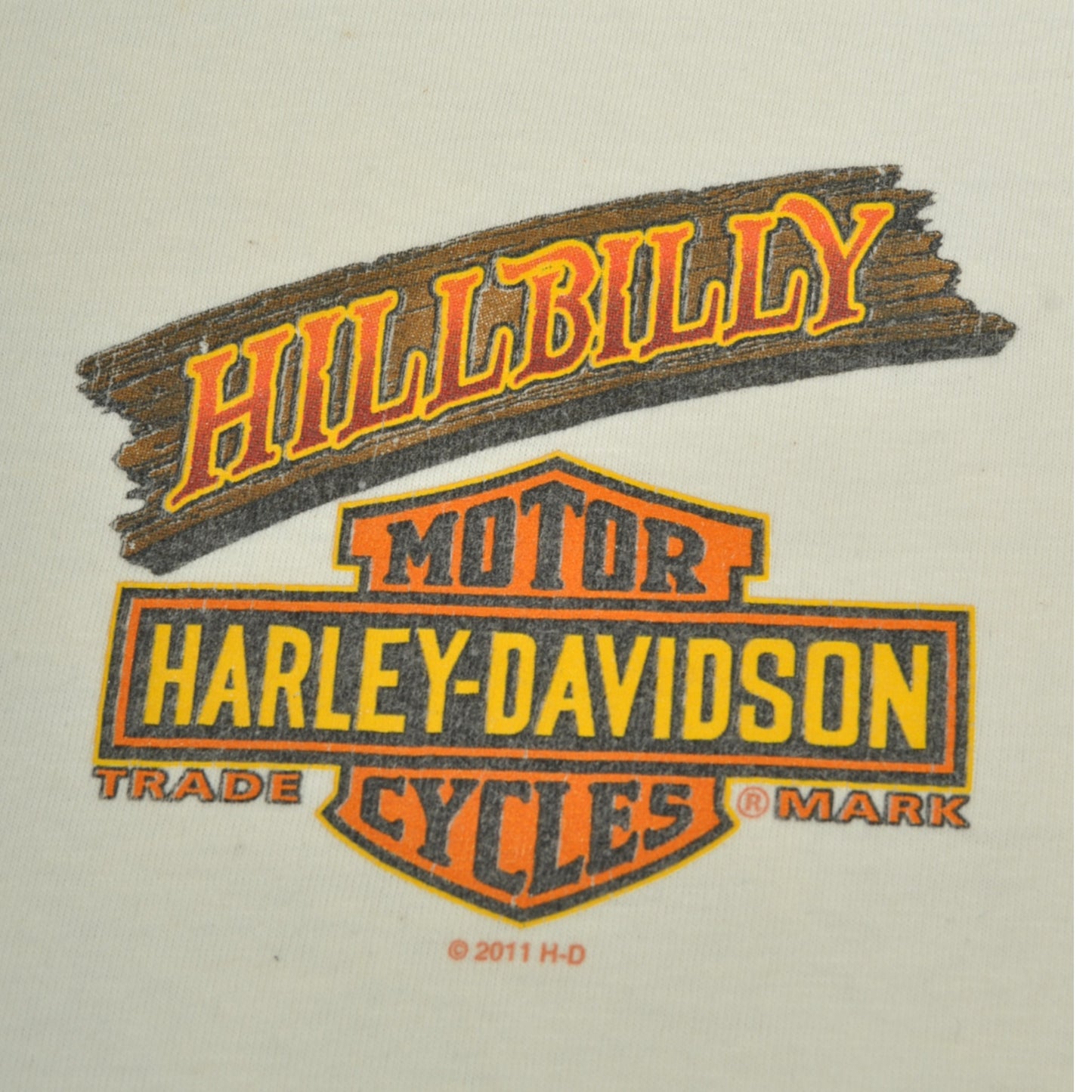 Vintage Harley-Davidson Hillbilly T-Shirt Off White Large