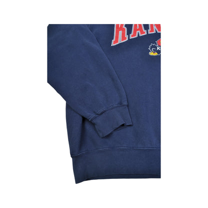 Vintage Kansas Jayhawks Pullover Marine groß