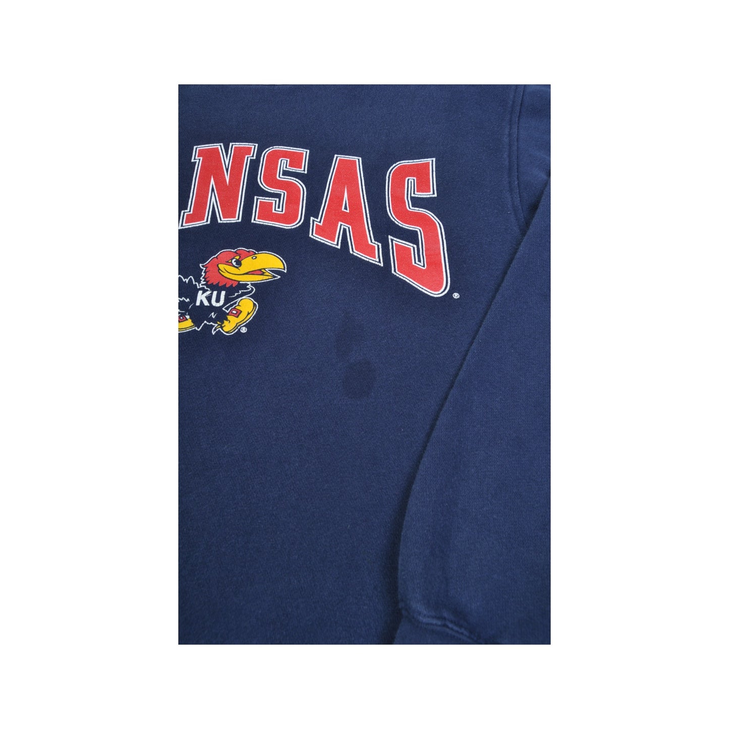 Vintage Kansas Jayhawks Pullover Marine groß