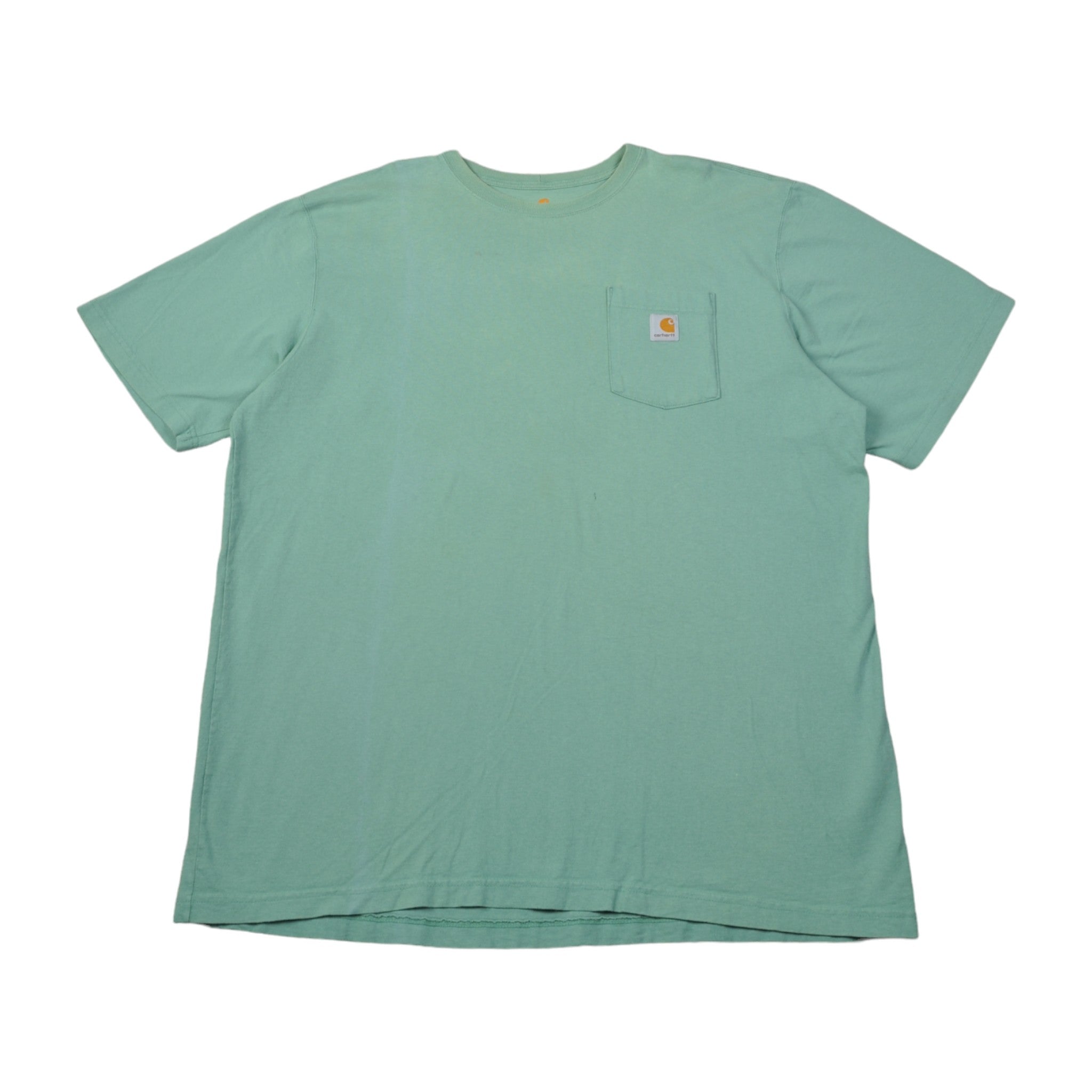 Vintage Carhartt T Shirt Pocket Short Sleeve Green XXL