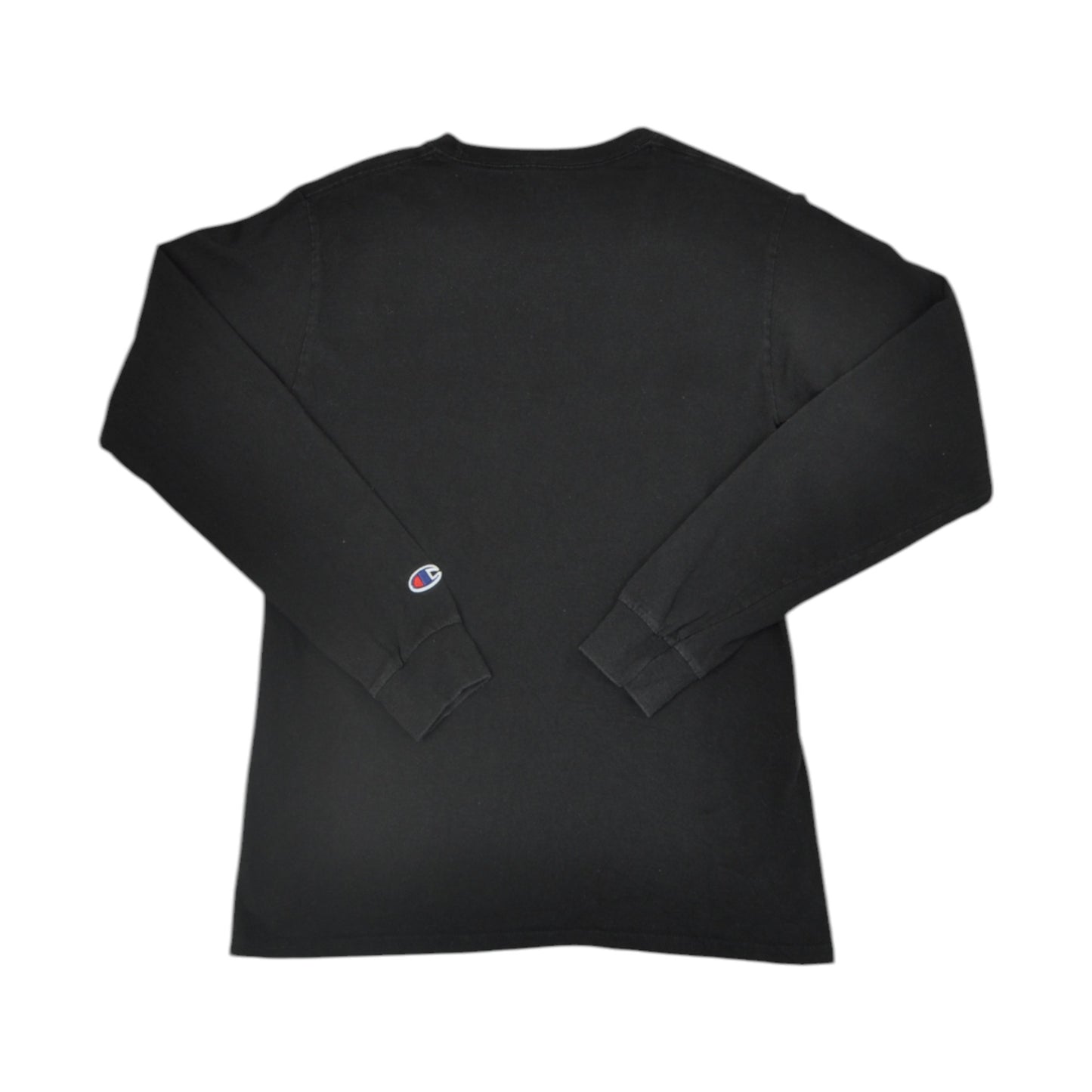 Vintage Champion T-Shirt Long Sleeve Black Small