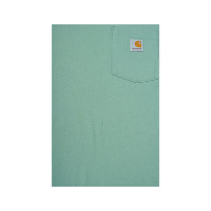 Vintage Carhartt T-Shirt Pocket Short Sleeve Green XXL