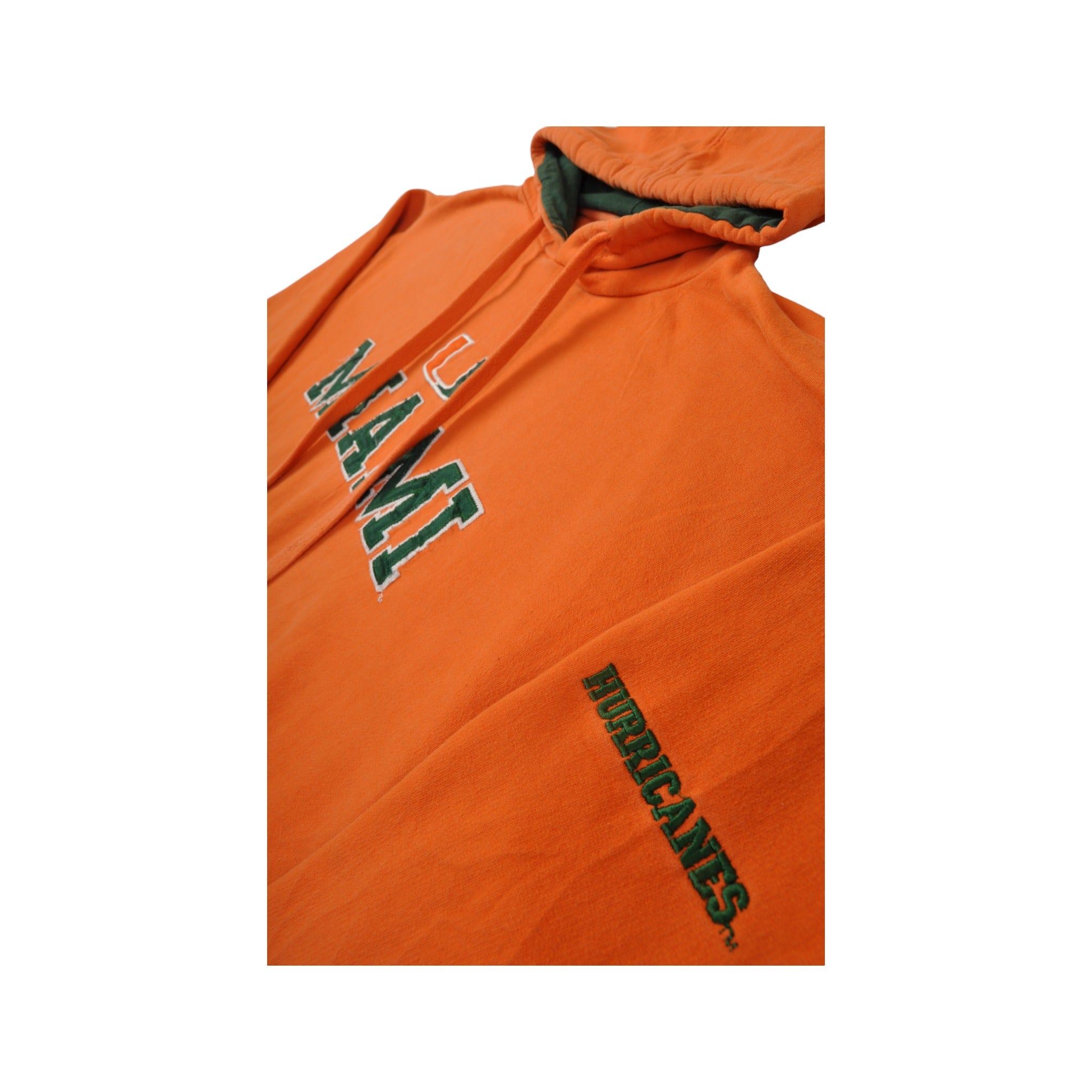 Vintage Miami Hurricanes Hoodie Sweatshirt Orange XL - Cloak Vintage