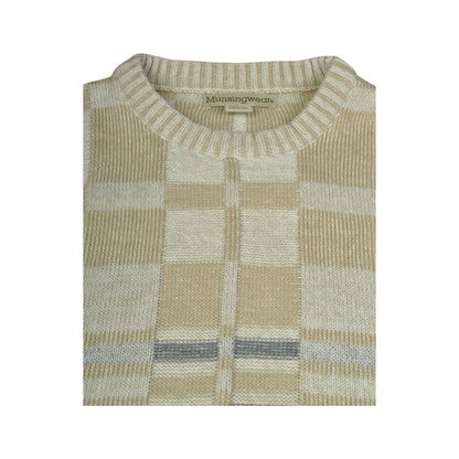 Vintage Knitwear Sweater Retro Pattern Beige Large