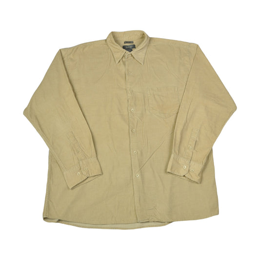 Vintage Corduroy Shirt Beige Large