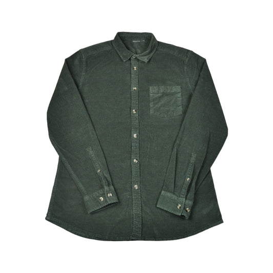 Vintage Corduroy Shirt Green Medium