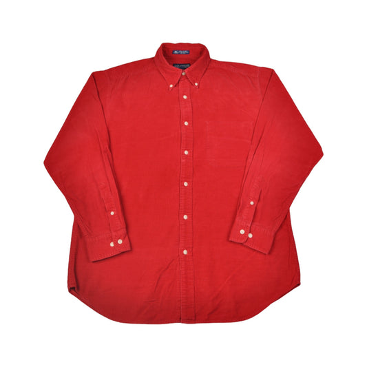 Vintage Corduroy Shirt Red Large