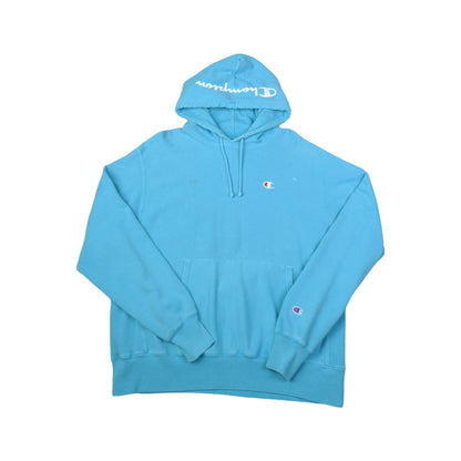 Champion Reverse Weave Hoodie Sweater Blue Large