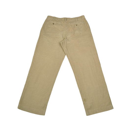 Vintage Corduroy Eddie Bauer Trousers Classic Fit Beige W38 L30