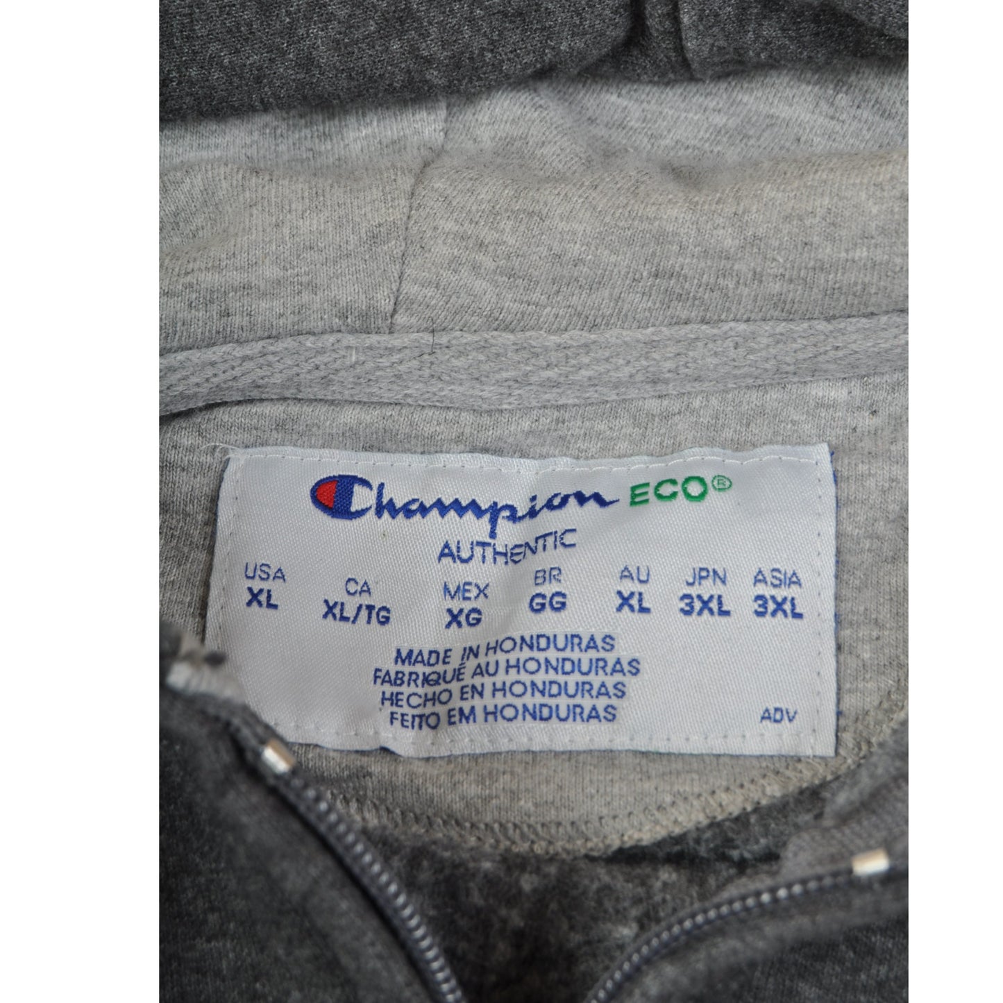 Vintage Champion Hoodie Sweatshirt Grey Ladies Large