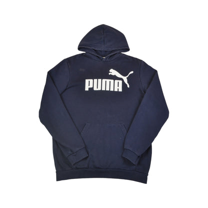 Vintage Puma Hoodie Sweatshirt Blue Ladies Small