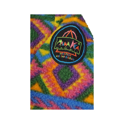 Vintage Mauna Kea 1/4 Zip Fleece Retro Pattern Small