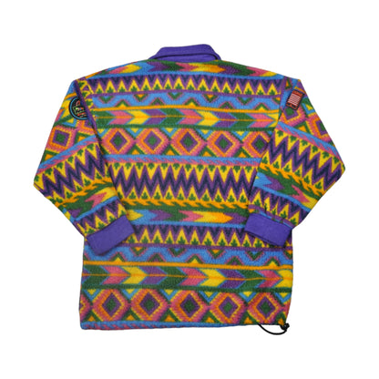 Vintage Mauna Kea 1/4 Zip Fleece Retro Pattern Small