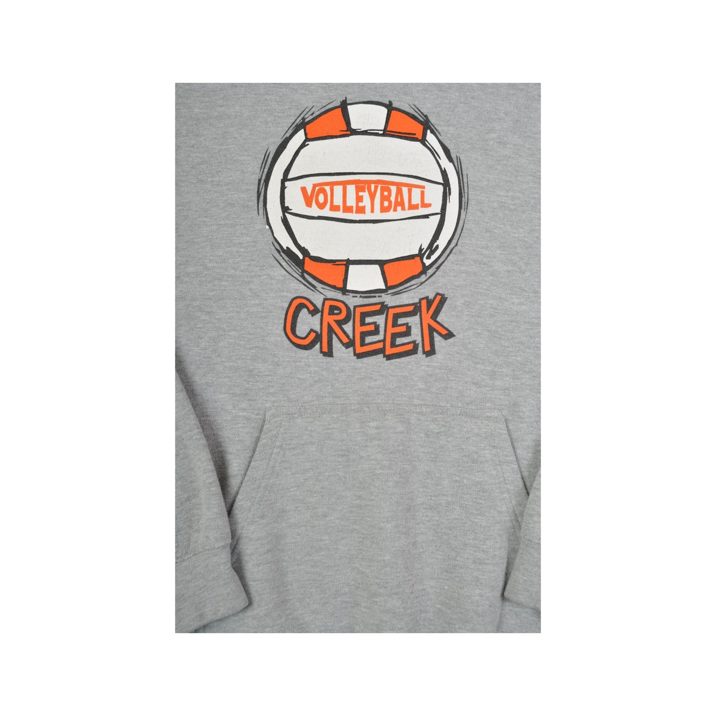 Vintage Pennant Creek Volleyball Hoodie Sweatshirt Grey Medium