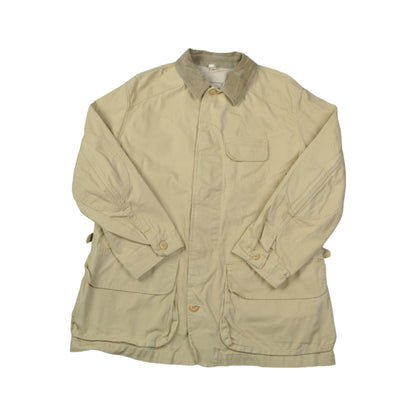 Vintage Workwear Henry Cotton Button Up Jacket Beige Large