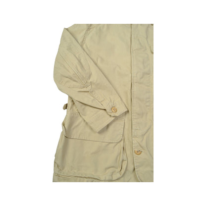 Vintage Workwear Henry Cotton Button Up Jacket Beige Large