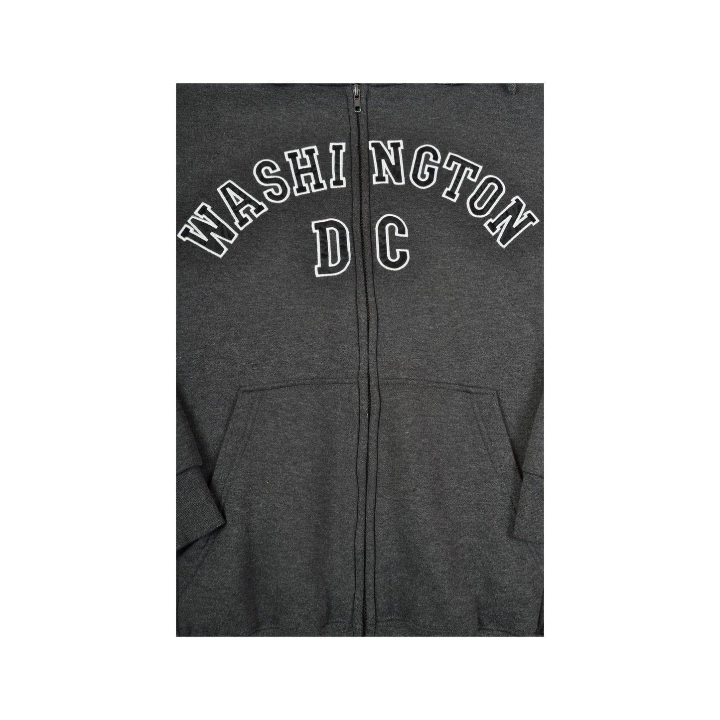 Vintage Washington DC Kapuzenpullover Sweatshirt Grau XL