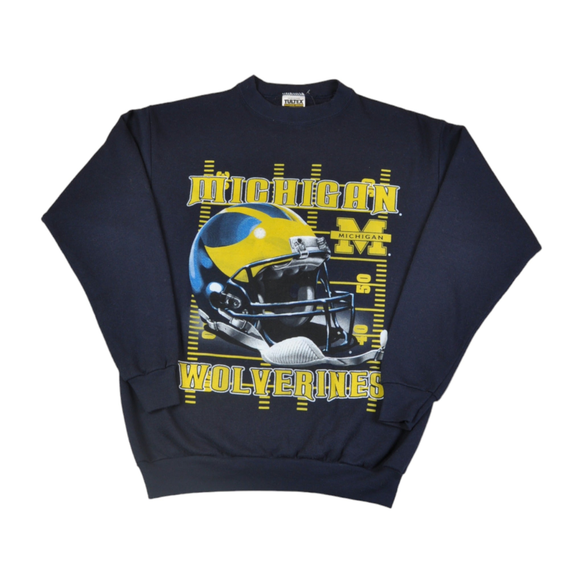 Vintage Michigan Wolverines American Football Sweatshirt Navy Small Cloak Vintage