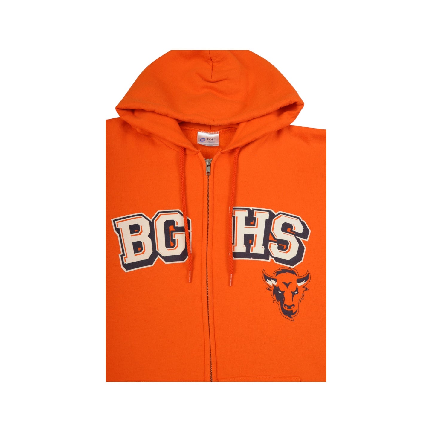 Vintage Buffalo Grove Bisons Hoodie Sweatshirt Orange XL