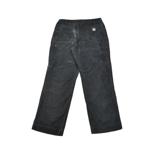 Vintage Carhartt Carpenter Double Knee Denim Jeans Black Ladies W34 L30