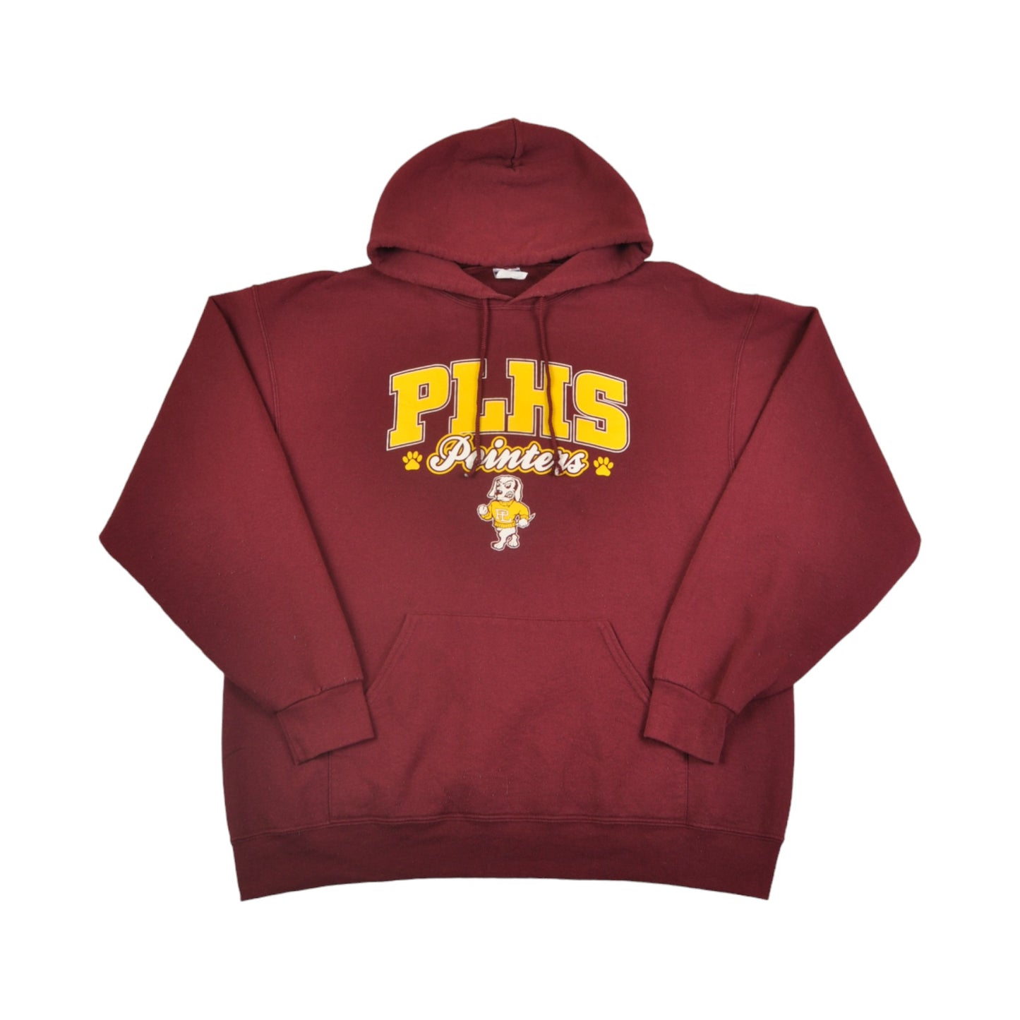 Vintage PLHS Pointers Hoodie Sweatshirt Burgundy XL