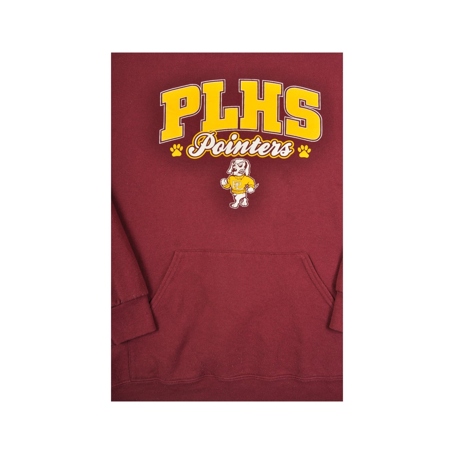 Vintage PLHS Pointers Hoodie Sweatshirt Burgundy XL