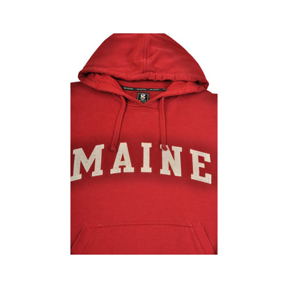 Vintage Maine Kapuzenpullover Sweatshirt Rot Medium