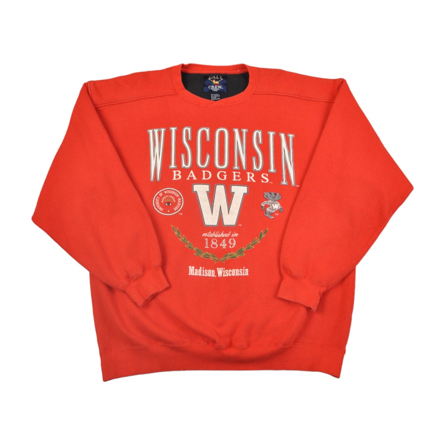 Vintage Wisconsin Badgers Sweatshirt Red Large