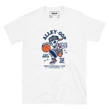 Bones Basketball bedrucktes T-Shirt, weiß (S-XXXL)