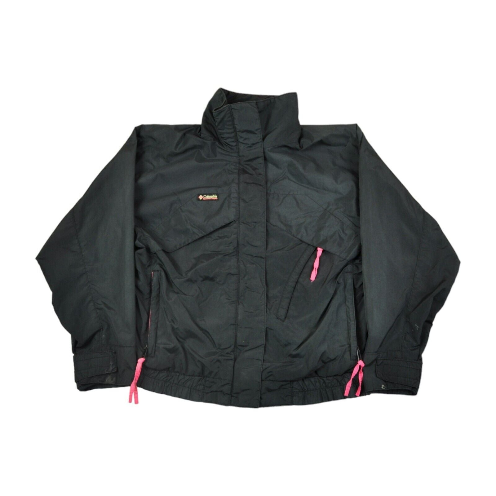 Pink and black columbia jacket sale