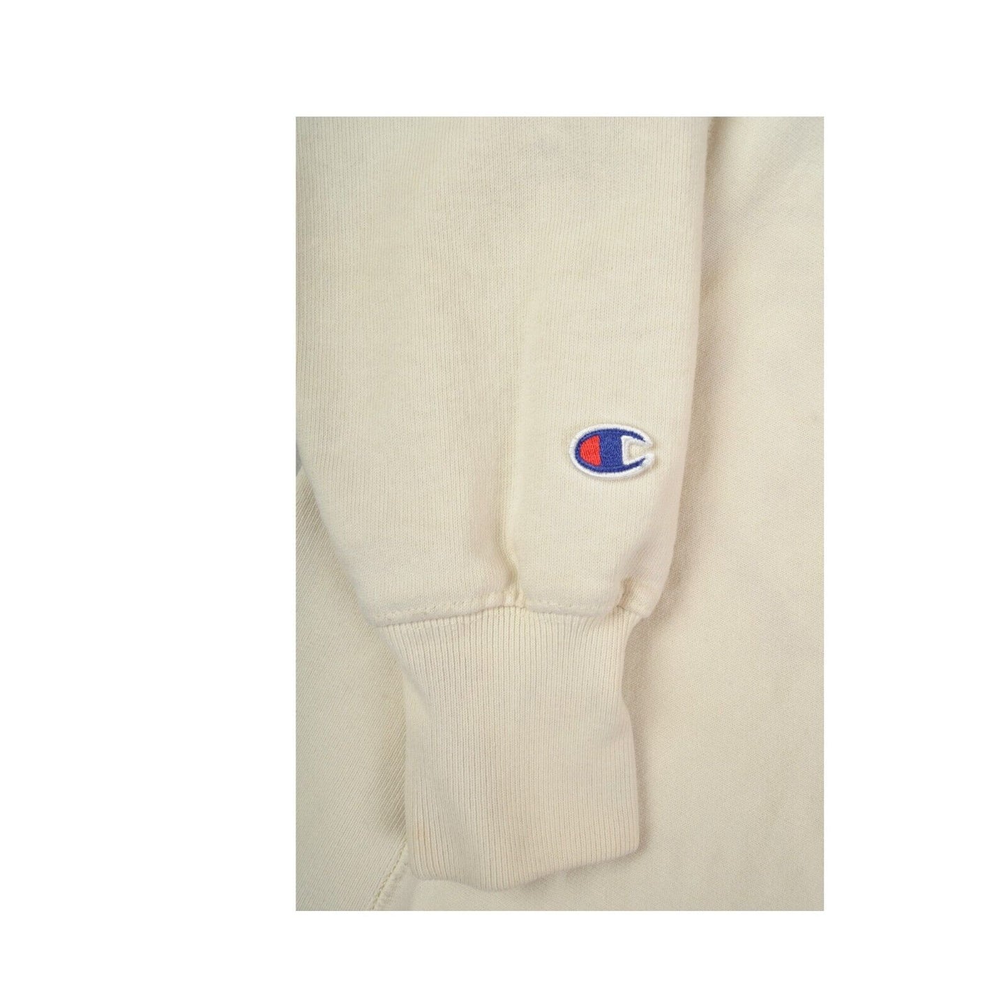 Vintage Champion Rollkragen Sweatshirt Creme Damen XL