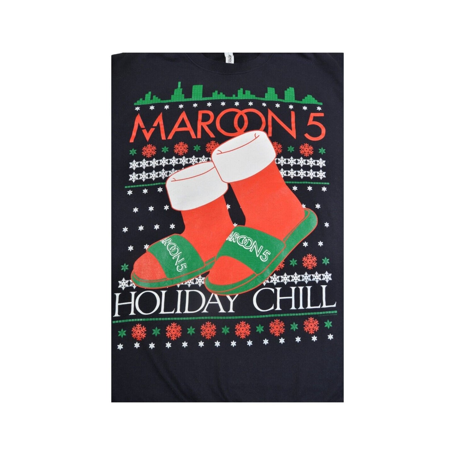 Vintage Christmas Sweatshirt Maroon 5 Holiday Chill Navy XXL