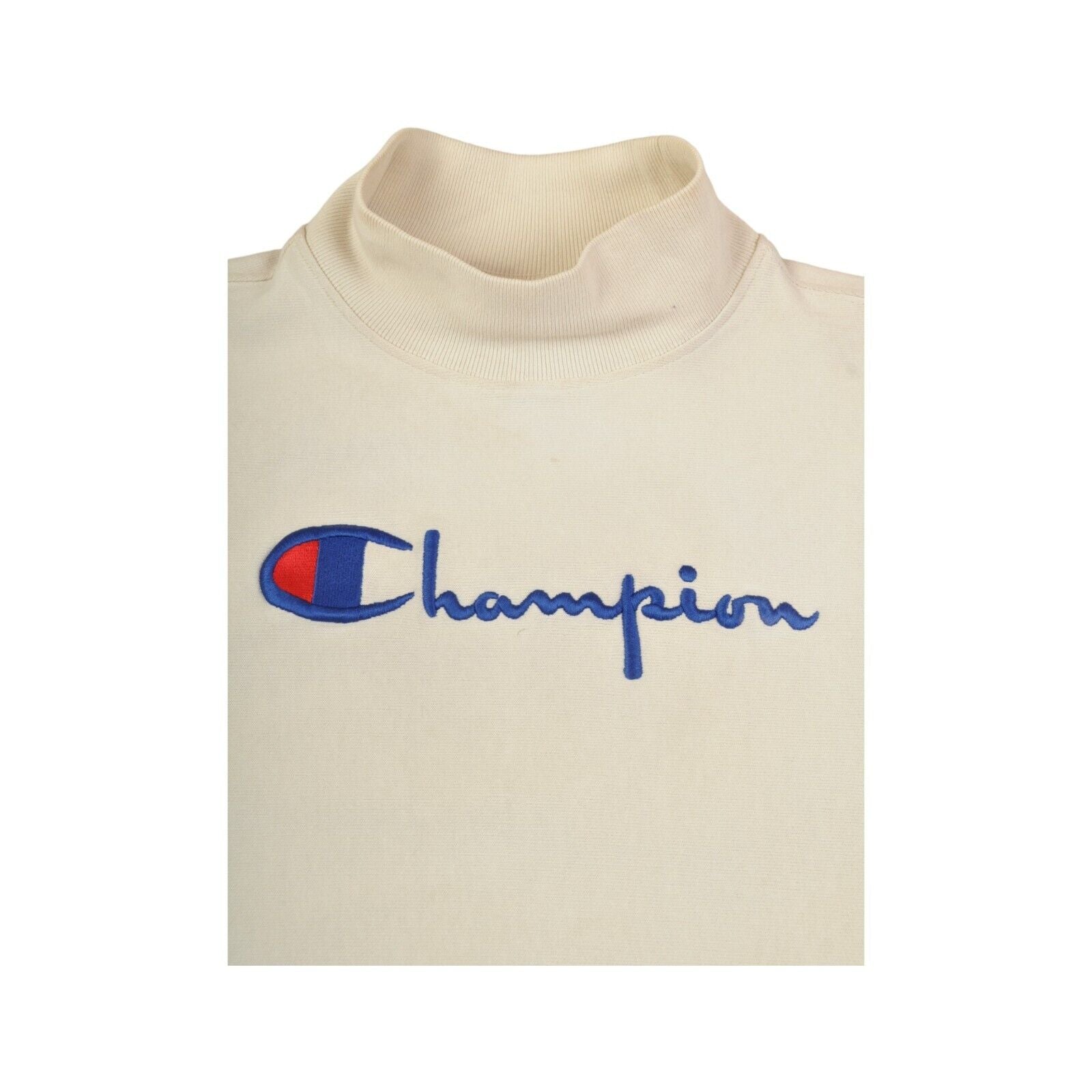 Vintage Champion Roll Neck Sweatshirt Cream Ladies XL Cloak Vintage